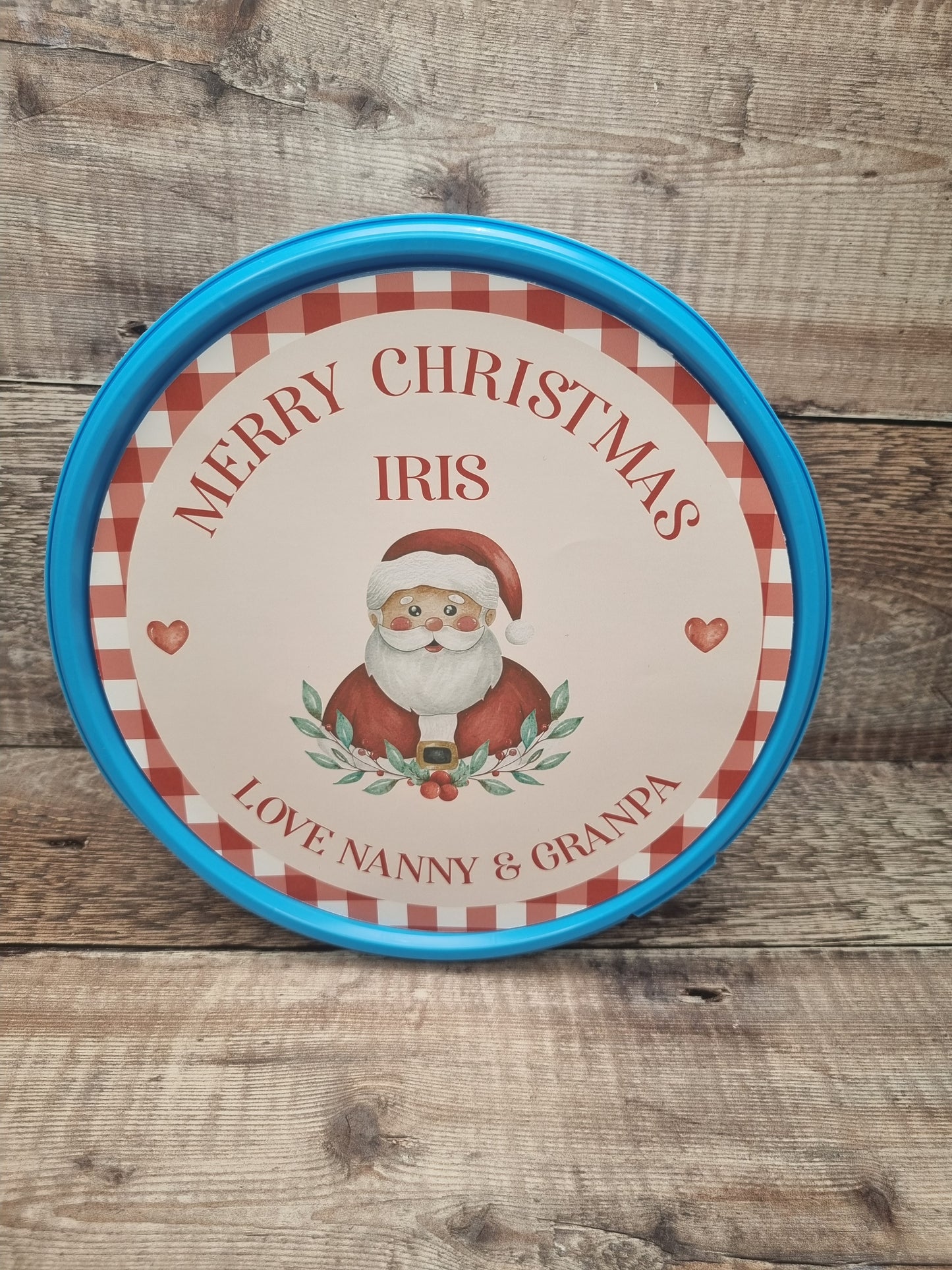 Christmas Sweet Tub Sticker, Sweet tub label