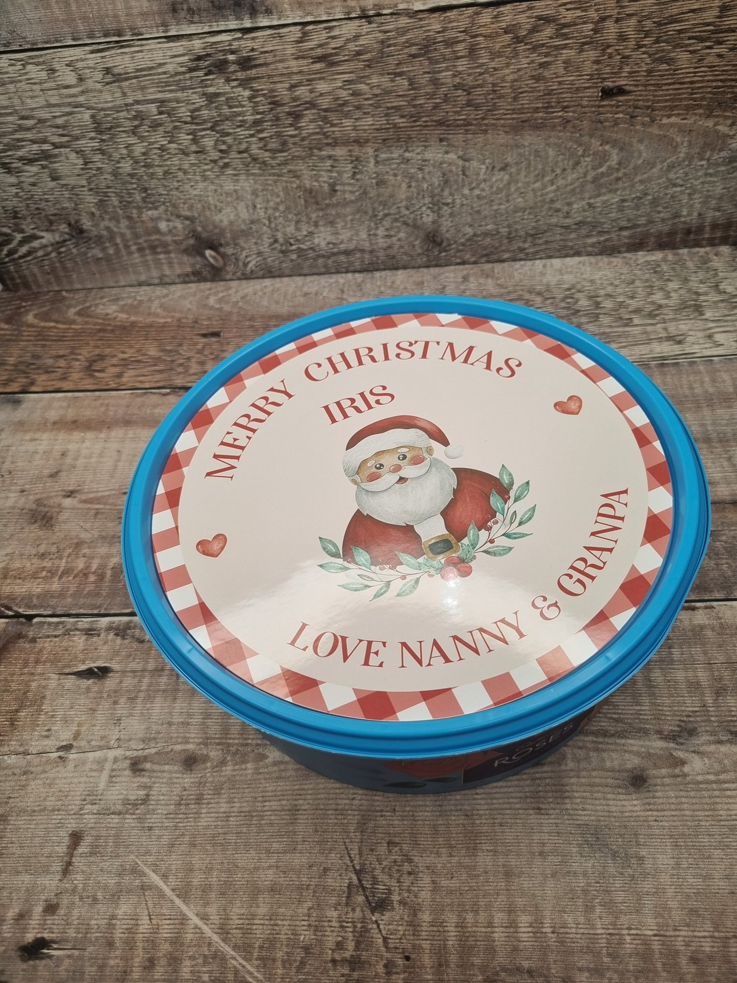 Christmas Sweet Tub Sticker, Sweet tub label