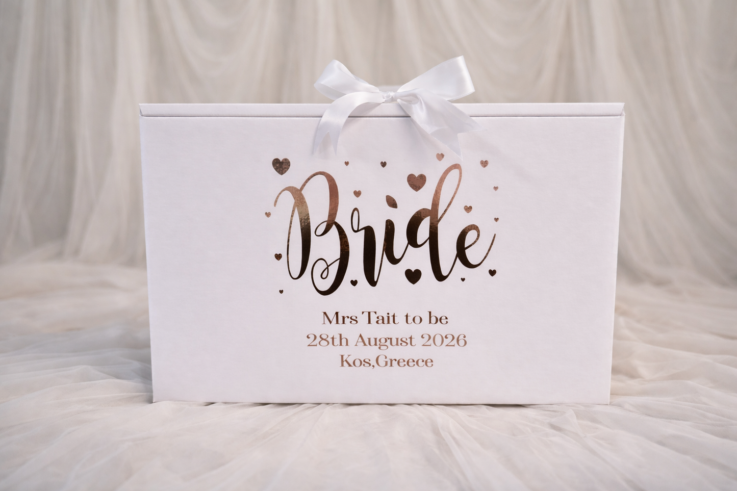 Personalised Wedding Dress Travel & Storage Box - Fingers and Thumbs Crafts