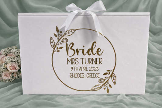 Wedding Dress Box- Floral Design - Fingers and Thumbs Crafts