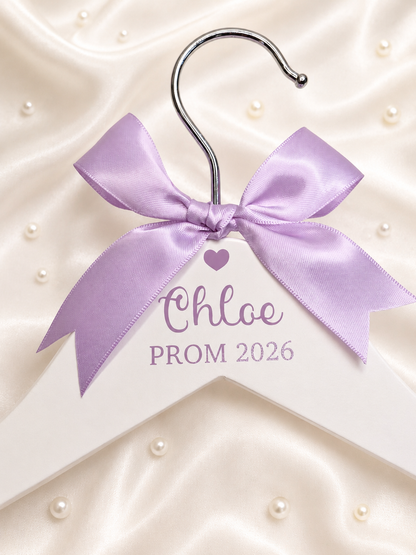 Personalised Prom Hanger | White Wooden Prom Hanger