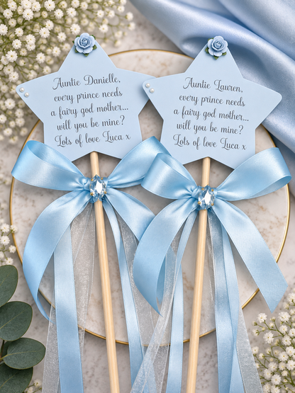 Personalised Fairy Godmother Wand – Will You Be My Godmother Gift