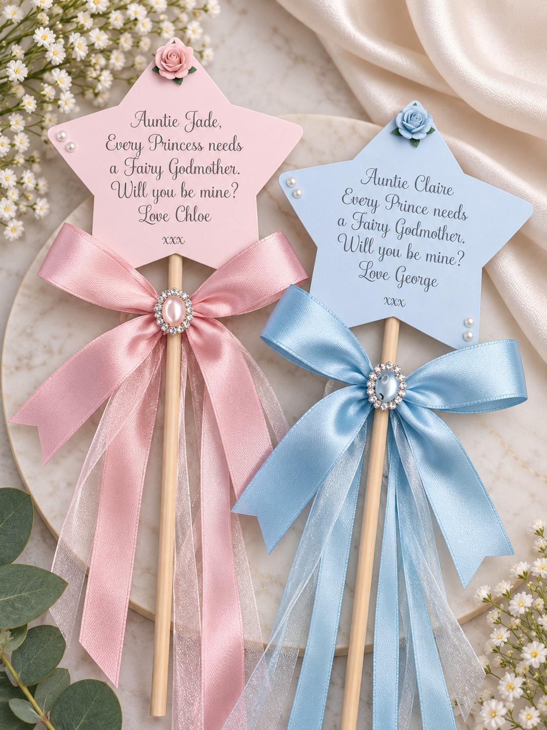 Personalised Fairy Godmother Wand – Will You Be My Godmother Gift