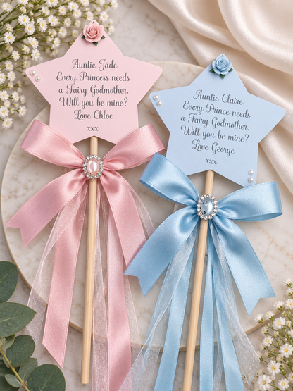 Personalised Fairy Godmother Wand – Will You Be My Godmother Gift