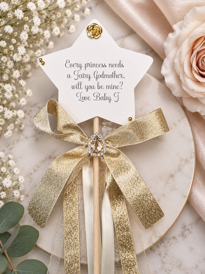 Personalised Fairy Godmother Wand – Will You Be My Godmother Gift