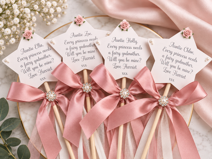 Personalised Fairy Godmother Wand – Will You Be My Godmother Gift