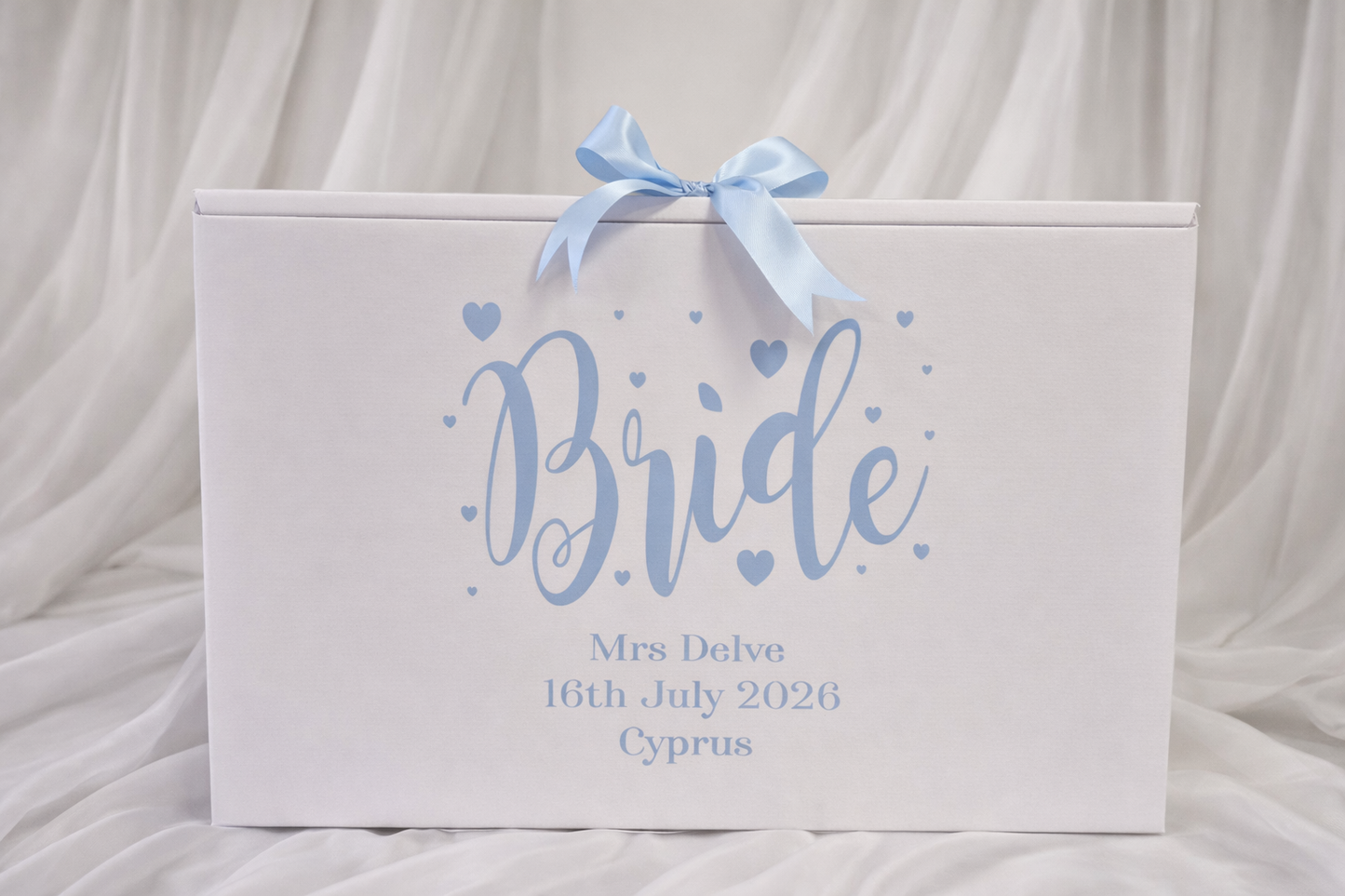 Personalised Wedding Dress Travel & Storage Box - Fingers and Thumbs Crafts