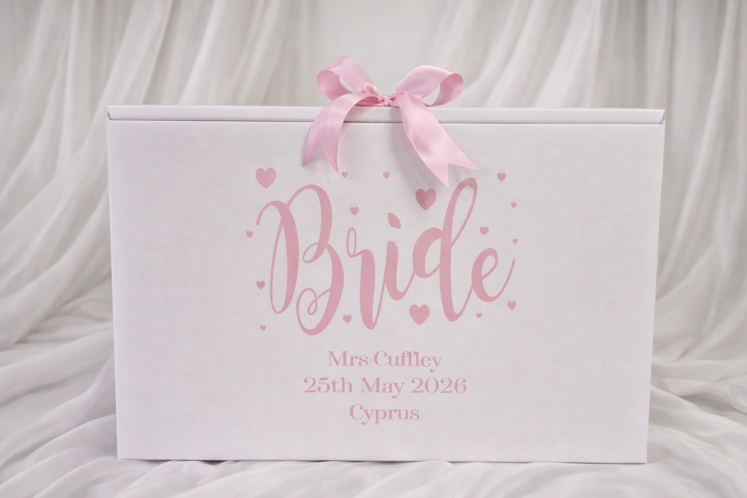 Personalised Wedding Dress Travel & Storage Box - Fingers and Thumbs Crafts