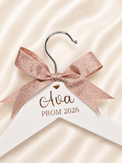 Personalised Prom Gift Set 2026 | Prom Bag, Hanger & Champagne Flute
