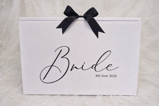 Elegant Wedding Dress Travel Box – Minimalist Bridal Gown Storage