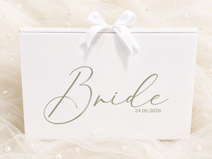 Elegant Wedding Dress Travel Box – Minimalist Bridal Gown Storage