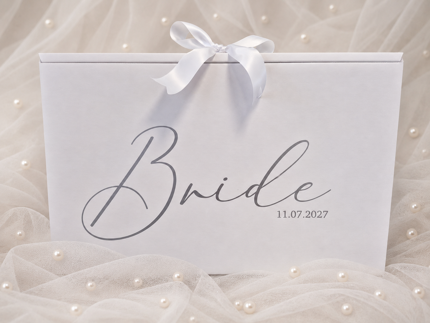 Elegant Wedding Dress Travel Box – Minimalist Bridal Gown Storage