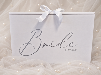 Elegant Wedding Dress Travel Box – Minimalist Bridal Gown Storage
