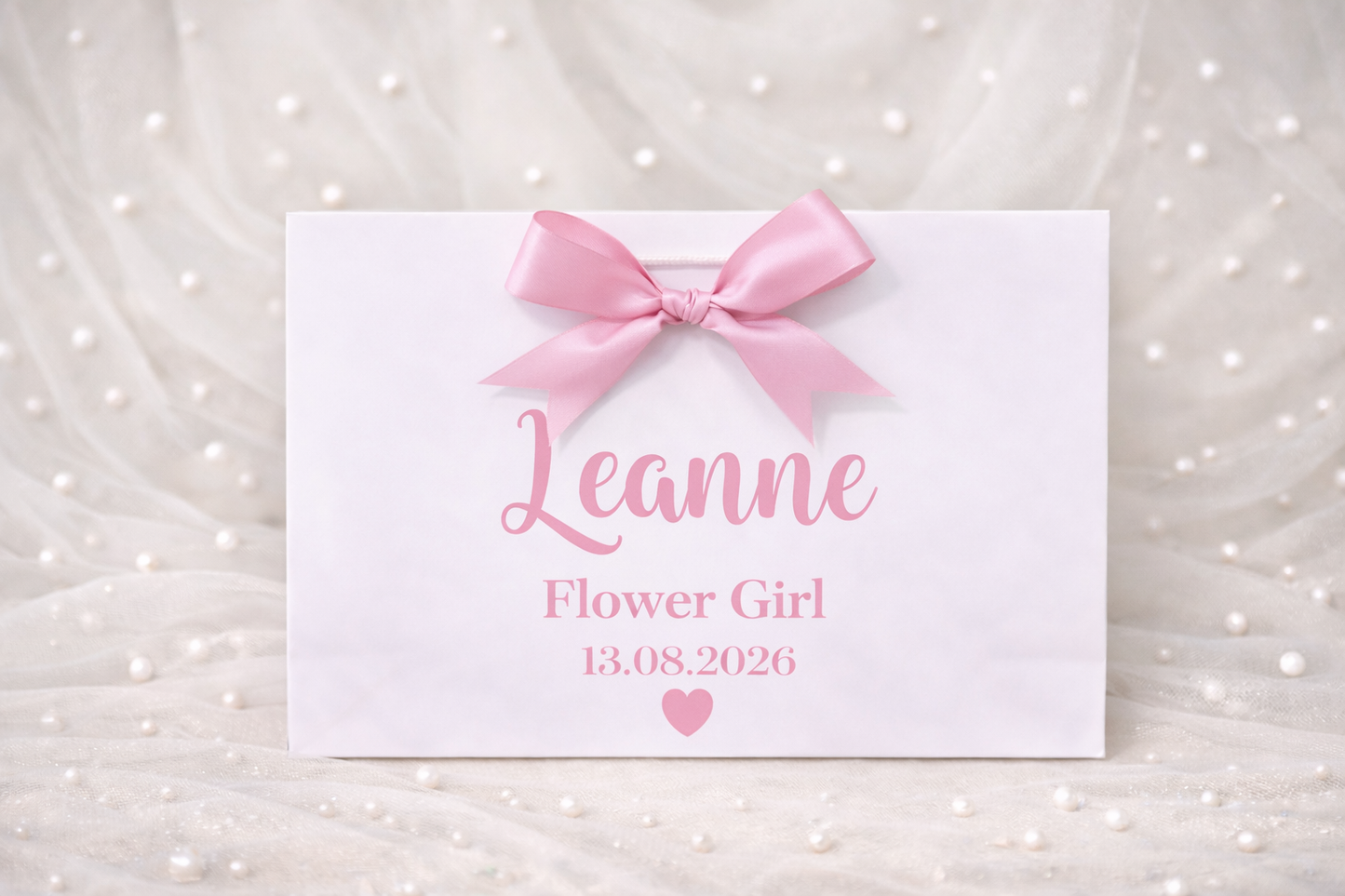 Luxury Personalised Bridal Party Gift Bags | Bridesmaid Proposal Bags | Wedding Gift Bags with Satin Bow | Maid of Honour Gift Bag