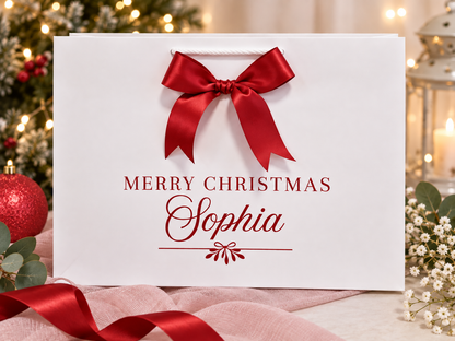 Personalised Christmas Gift Bag – Luxury Rope Handle Gift Bags