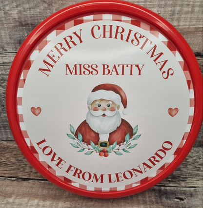 Christmas Sweet Tub Sticker, Sweet tub label