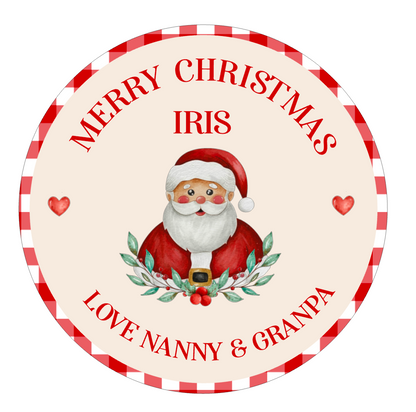 Christmas Sweet Tub Sticker, Sweet tub label