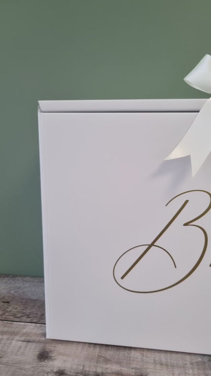 Elegant Wedding Dress Travel Box – Minimalist Bridal Gown Storage