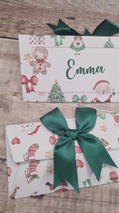 Personalised Christmas Gift Envelopes,  Money Wallet