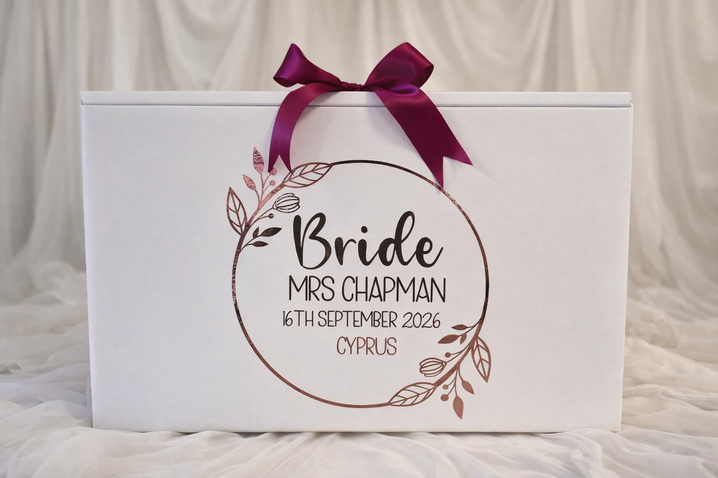 Wedding Dress Box- Floral Design - Fingers and Thumbs Crafts