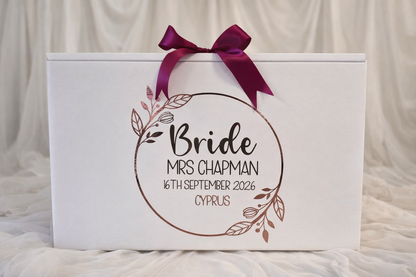 Wedding Dress Box- Floral Design - Fingers and Thumbs Crafts