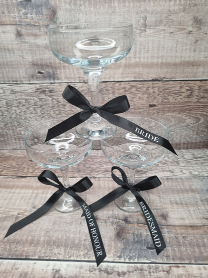 Wedding Ribbons, Wedding Glass Bows, Champagne Bows