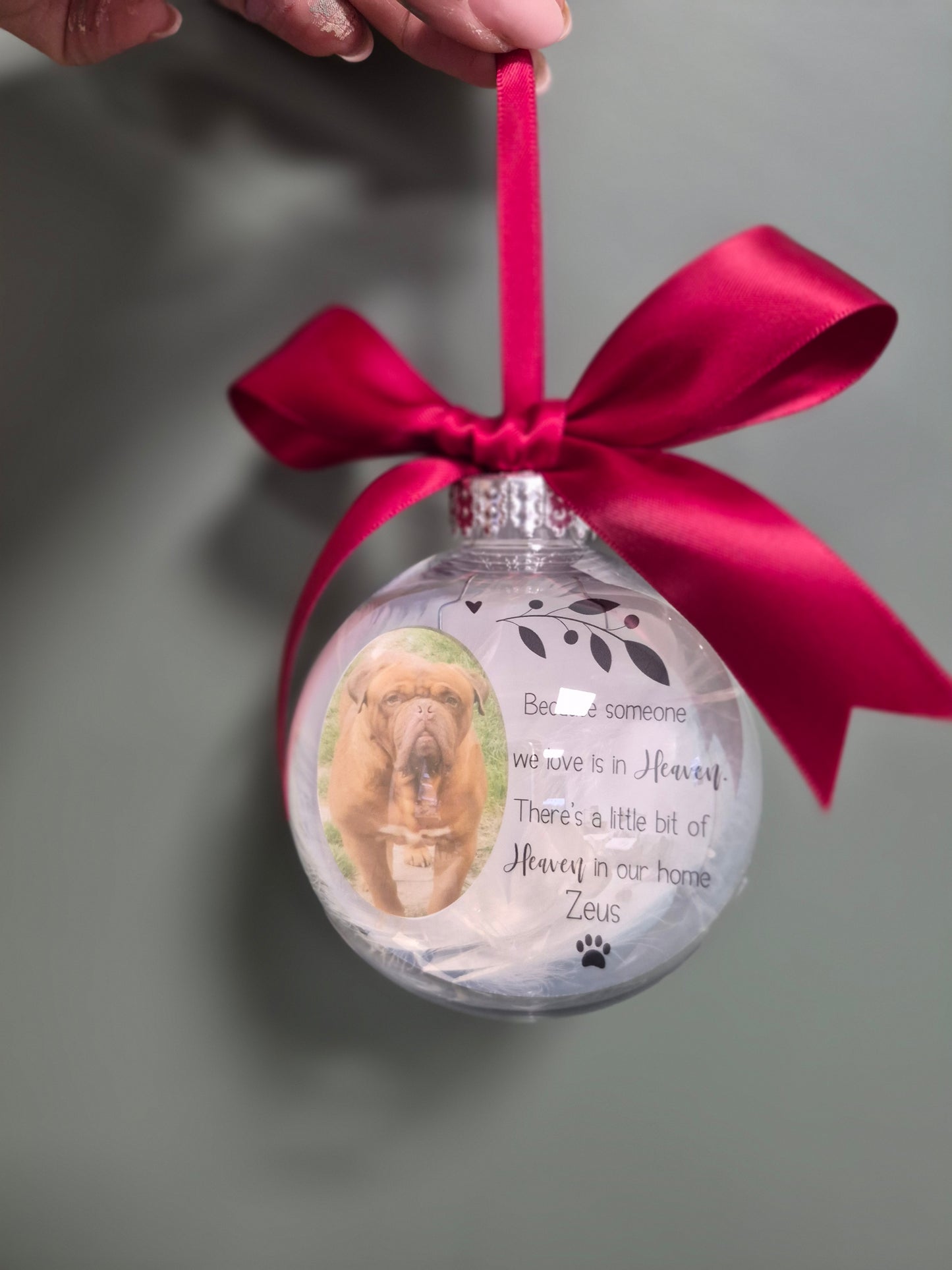 Pet memorial bauble