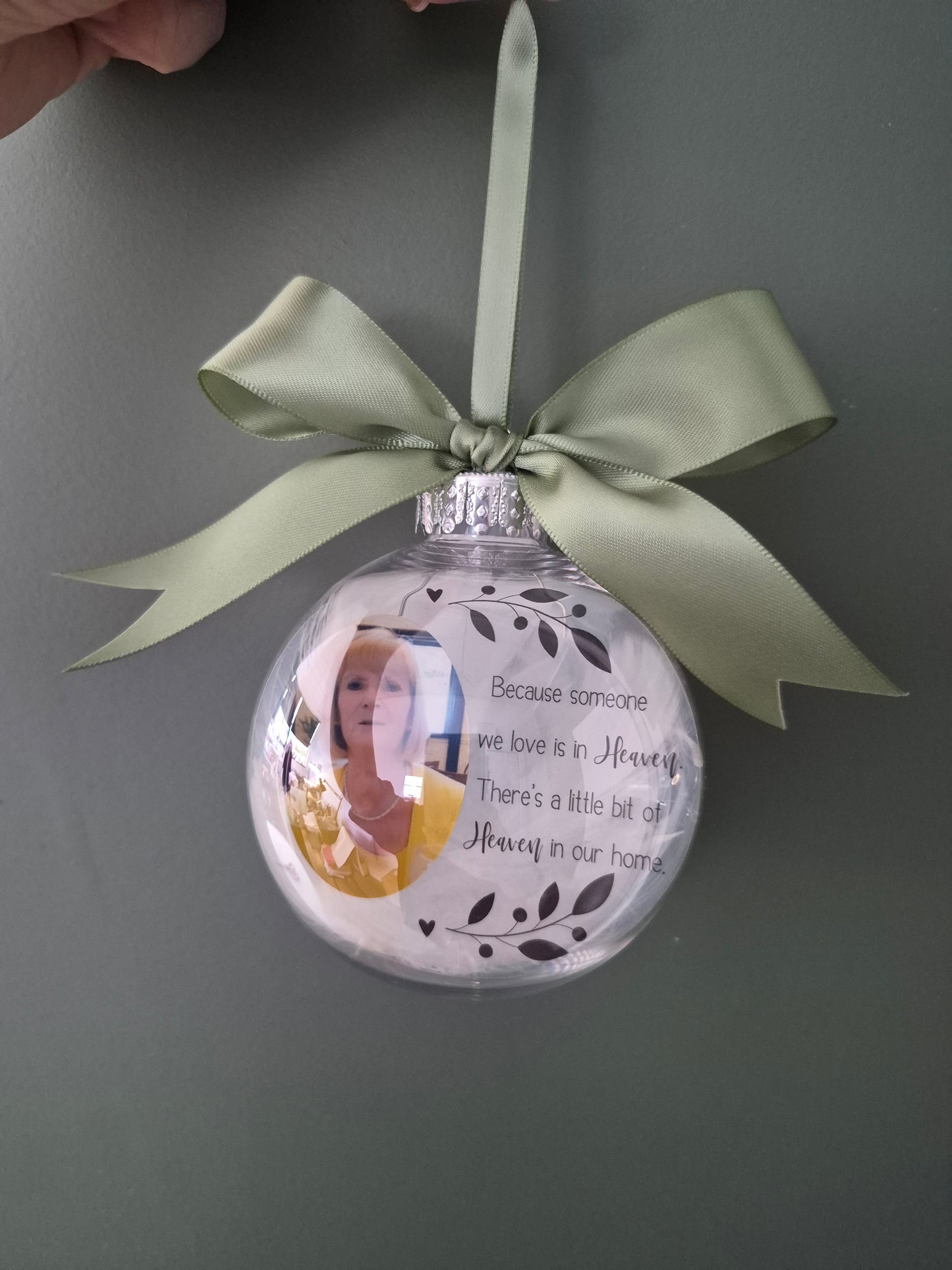 Memorial Bauble, Photo Bauble, Because someone we love