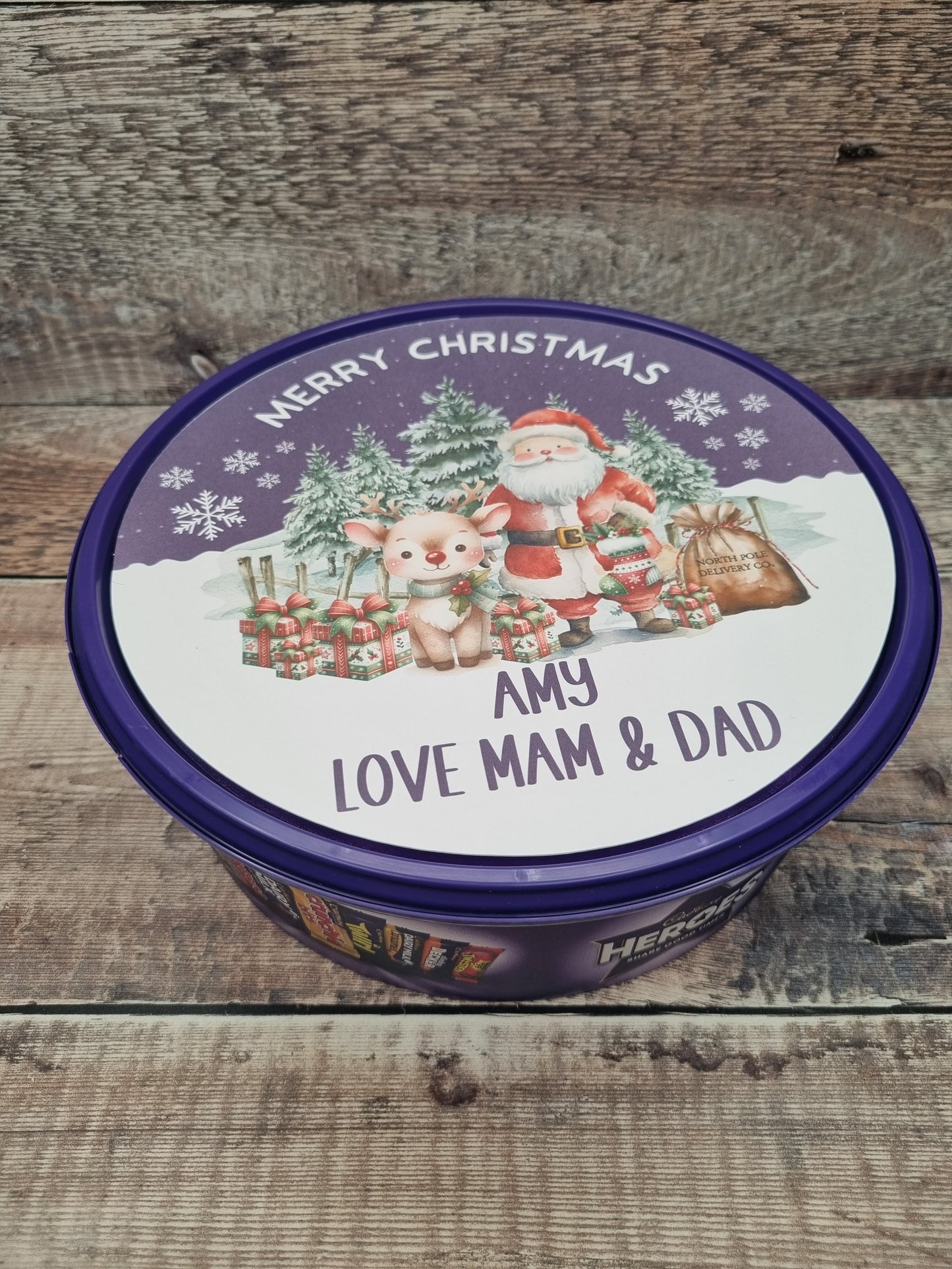 Christmas Sweet Tub Sticker- Sweet Tub Label
