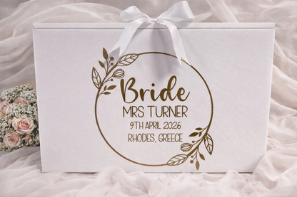 Wedding Dress Box- Floral Design - Fingers and Thumbs Crafts