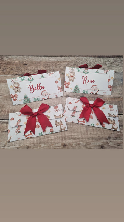 Personalised Christmas Gift Envelopes,  Money Wallet