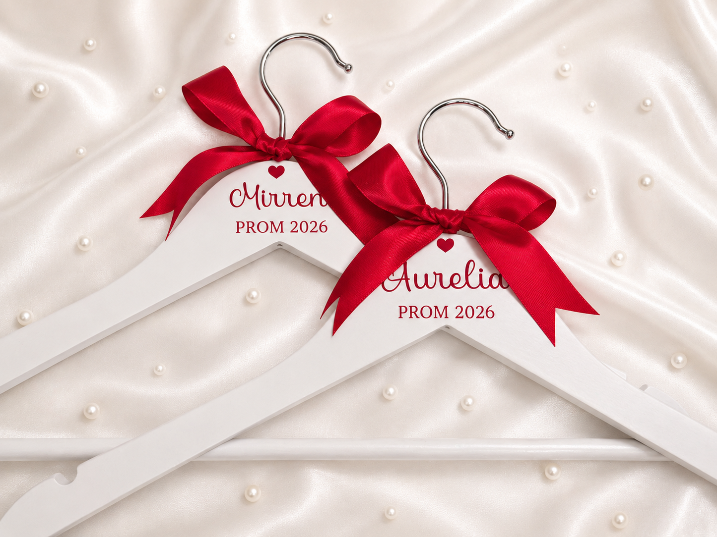 Personalised Prom Hanger | White Wooden Prom Hanger