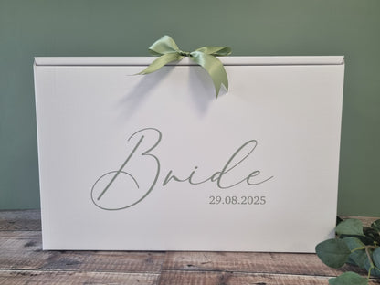 Elegant Wedding Dress Travel Box – Minimalist Bridal Gown Storage
