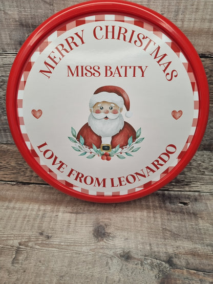 Christmas Sweet Tub Sticker, Sweet tub label