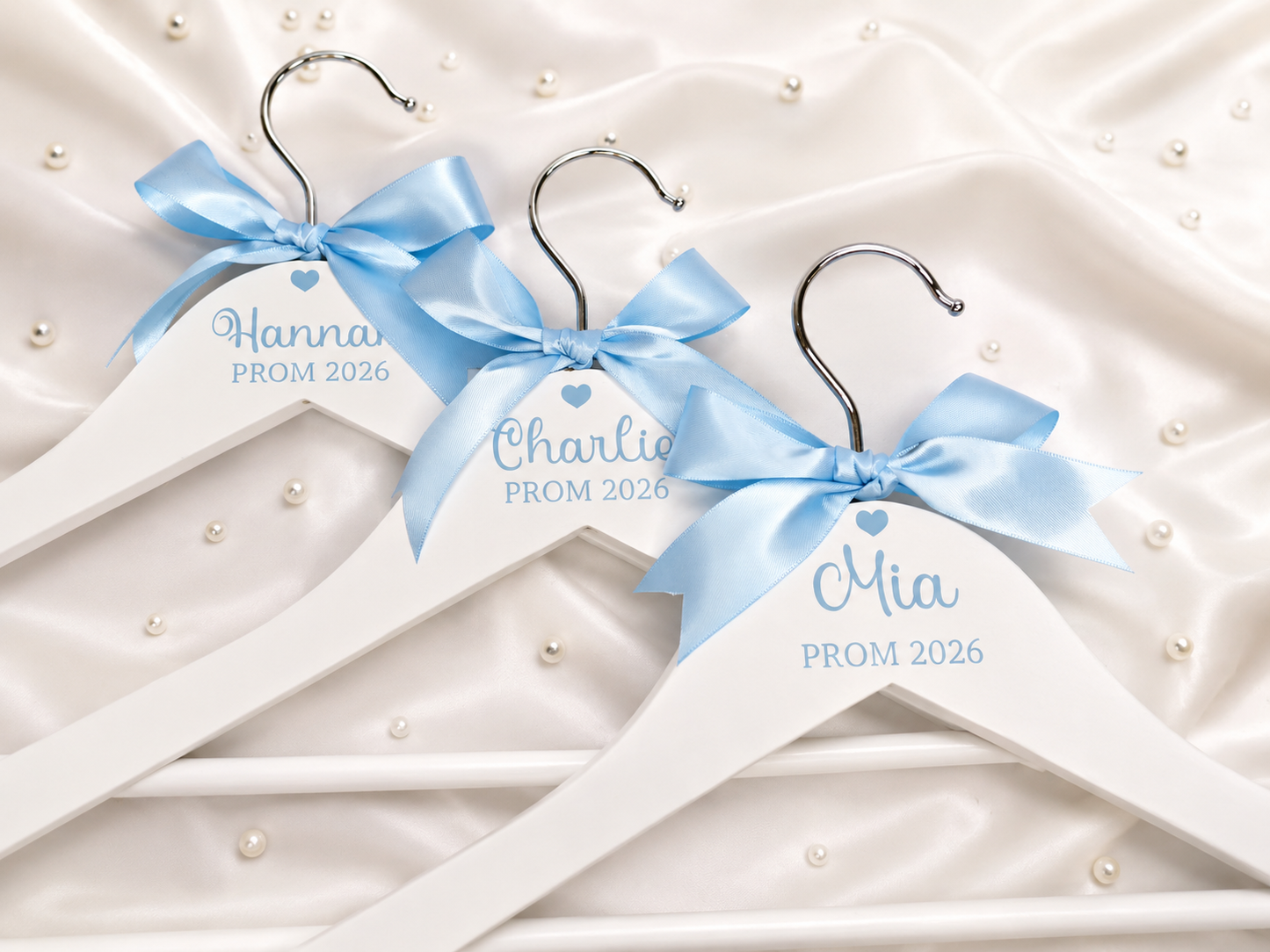 Personalised Prom Hanger | White Wooden Prom Hanger