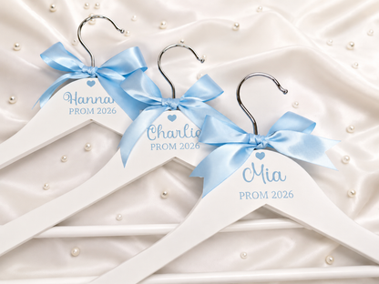 Personalised Prom Hanger | White Wooden Prom Hanger