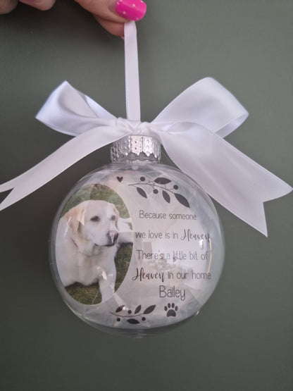 Pet memorial bauble