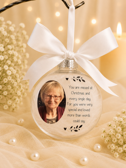 Christmas Memorial Bauble, Photo bauble