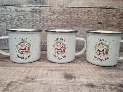 Personalised kids Christmas mug, Christmas Eve box filler, hot chocolate mug,