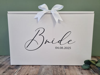 Elegant Wedding Dress Travel Box – Minimalist Bridal Gown Storage