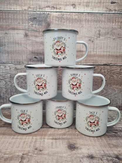 Personalised kids Christmas mug, Christmas Eve box filler, hot chocolate mug,