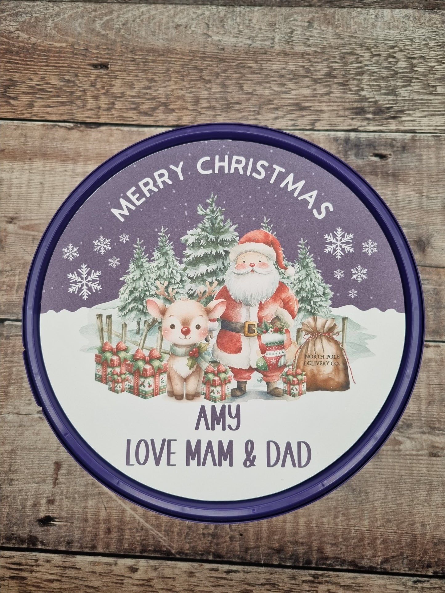 Christmas Sweet Tub Sticker- Sweet Tub Label