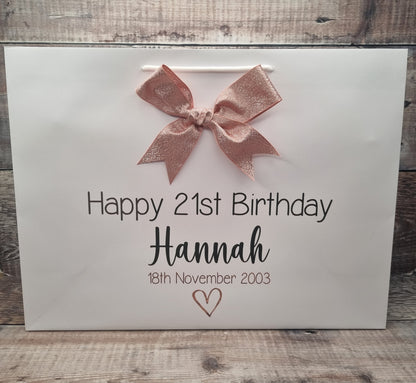 Birthday Gift Bags, Personalised Gift Bags
