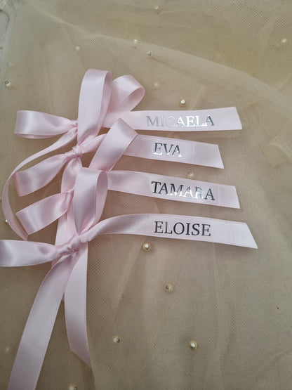 Wedding Ribbons, Wedding Glass Bows, Champagne Bows