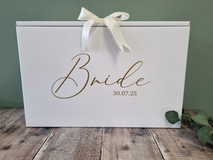 Elegant Wedding Dress Travel Box – Minimalist Bridal Gown Storage